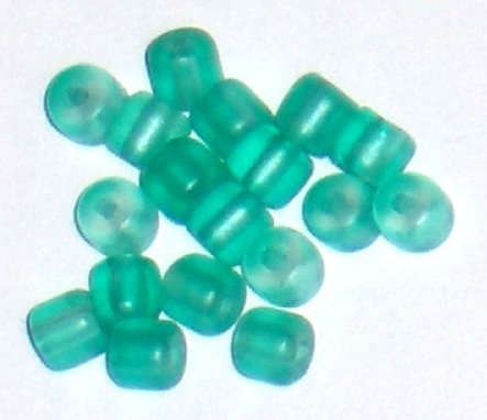 Iced Light green 5mm Tube glass beads (10pcs)
