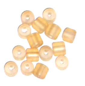 Iced Toffee 5mm Tube glass beads (10pcs)