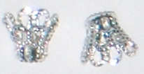 Clearance sale!! Bulk Silvertone filigree bead cap 6mm x 4mm (100pcs)