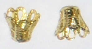 Bulk Gold filigree bead cap 6mm x 6mm x 5mm (100pcs)