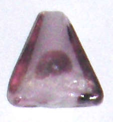 Glass Purple triangle beads 20x21mm (1pc)