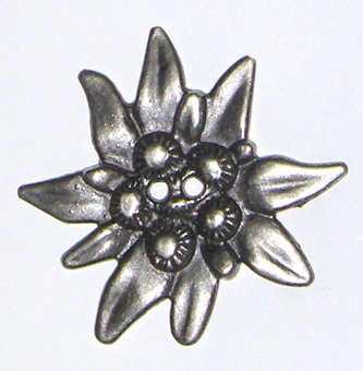 Black Metal flower pendant 47mm x 47mm (1pc)