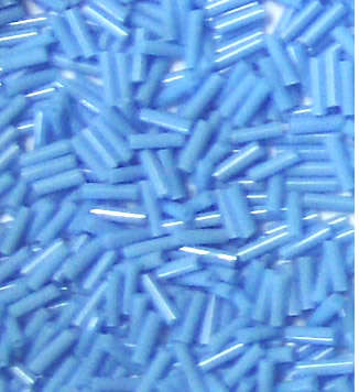 Sale!! Plain Light blue long bugle beads (20g)