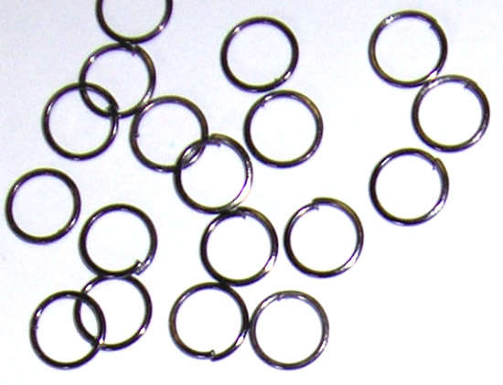 Black nickel Jump rings 7mm (20pcs)