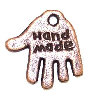 Copper hand charm 6mm x10mm (1pc)