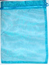 Bright blue Organza bags 135mm x 190mm (10pcs)