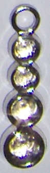 Silver pendant 33mm x 9mm (1pc)