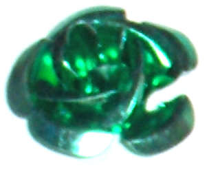 Light Green Metal Rose 15mm (5pcs)