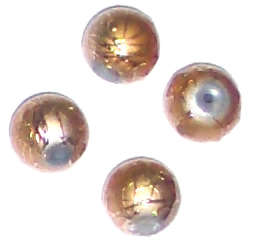 Splashed Light brown 8mm round glass beads (10pcs)