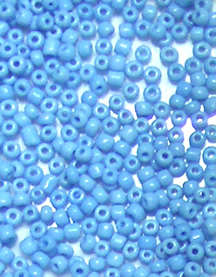 Light blue Opaque Seed beads 6/0 (20g)
