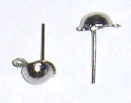 *Sale* Nickel ear ring stud with loop (10pcs)