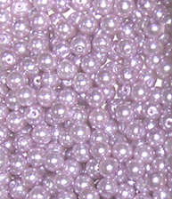 Pale Lilac 6mm round glass pearls (30pcs)