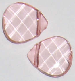 Sale!!  Pink Acrylic faceted drop 15mm beads (10pcs)