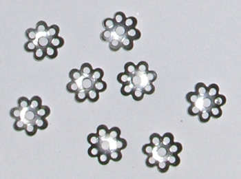 Silvertone filigree bead cap 8mm (220pcs)