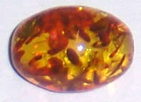 Yellow Acrylic oval speckle 20mm x 14mm beads (5pcs)