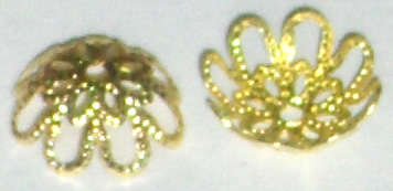 Goldtone filigree bead cap 10mm x 10mm x 4mm (20pcs)