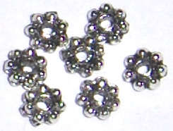 Nickel daisy spacer 4mm (100pcs)