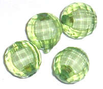 Green Acrylic round 10mm beads (10pcs)