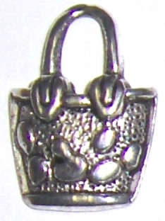 Nickel Handbag charms 20mm x 15mm (1pc)