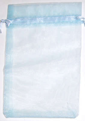 Light blue Organza bags 80mm x 120mm (10pcs)