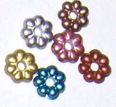 Plastic daisy spacers 7mm (40pcs)