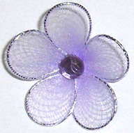 Lilac Flower with rhinestone - sold per unit