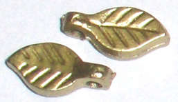 Plastic Gold leaf charms 10mm x 6mm (30pcs)