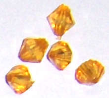 Orange Acrylic bicone 6mm beads (20pcs)