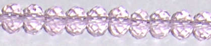 Light Pink Crystal Rondelle 6mm x 4mm (10pcs)