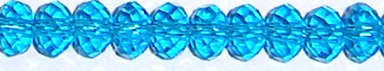 Sale!! Bright Blue Crystal Rondelle 6mm x 4mm (10pcs)