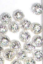 Bulk Silvertone filigree ball 4mm (100pcs)