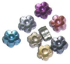 Acrylic flower spacers 6mm x 6mm x 4mm (30pcs)