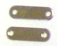 Silver 2 hole space bar 12mm x 3mm (10pcs)
