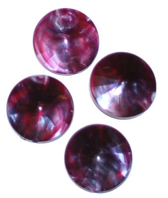 Sale!! Purple marble Acrylic round 17mm x 5mm beads (10pcs)
