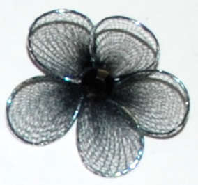 Black Flower with rhinestone - sold per unit
