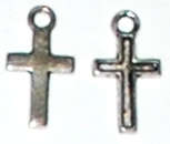 Silver cross 15mm x 8mm charms (50pcs)