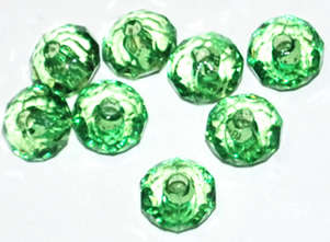 Green Acrylic Rondelle 8mm x 6mm beads (100pcs)