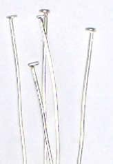 Silvertone head pins 40mm (50g +/-300pcs)