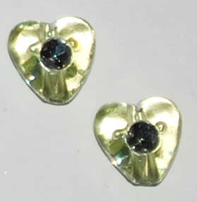 Sale!! Light green Acrylic Sparkle heart 8mm beads (100pcs)