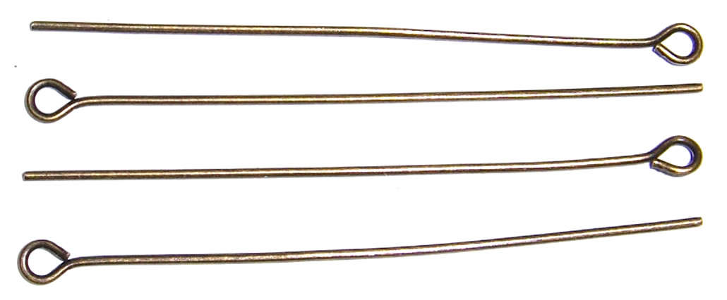 Bulk Brass eye pins 40mm (50g +/-300pcs)