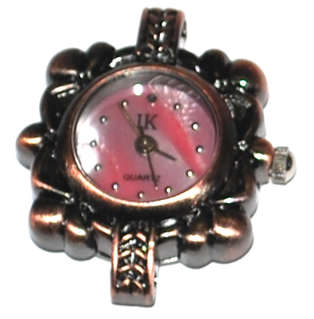 Copper Square Quartz watch with Red Mother-of-pearl face (1pc)