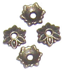 Brass flower bead cap 7mm (100pcs)