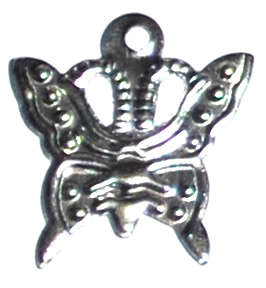 Metal Silver Butterfly stamping 15mm x 16mm (10pcs)