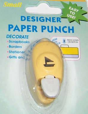 Small Paper punch - Sailboat  sold per unit