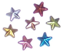 Acrylic star spacers 10mm x 5mm (10pcs)