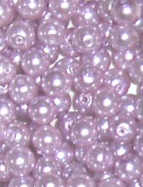 Lilac 10mm round glass pearls (20pcs)