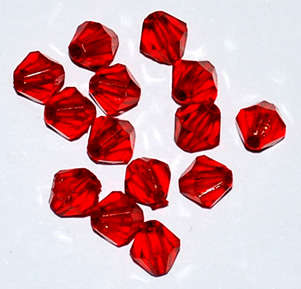 Dark Red Acrylic bicone 6mm beads (200pcs)
