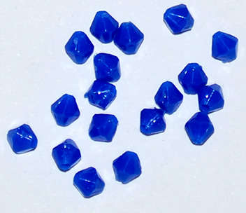 Sale!!!!   Opaque Royal blue Acrylic bicone 4mm beads (100pcs)