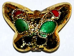 Sale!! Gold Cloisonne butterfly 17mm bead - sold per unit