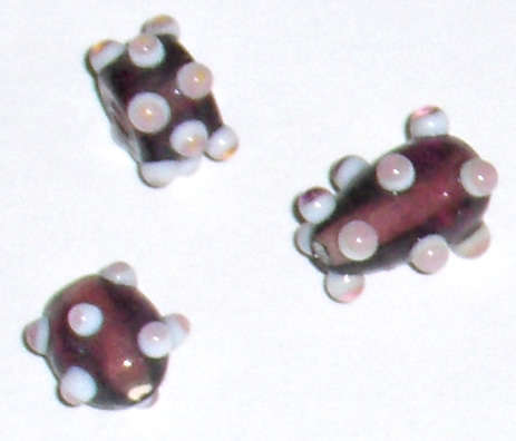 Clearance sale!!  Glass Indian Bubble Maroon beads 6g (+/-4pcs)